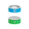 18K Louis Vuitton Ceramic Set of Two Rings